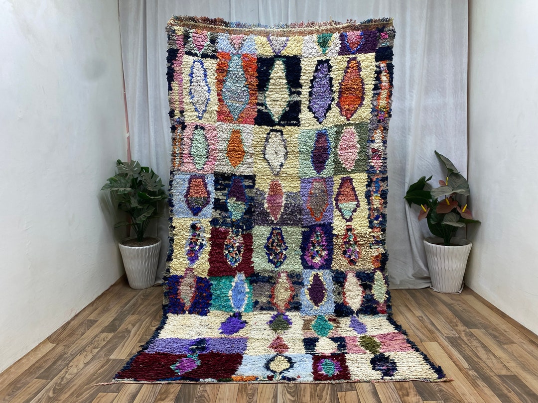 Used Rugs Large Vintage Moroccan Rug, Antique Tribal Rug, Colorful Area Rug 5x7 ...