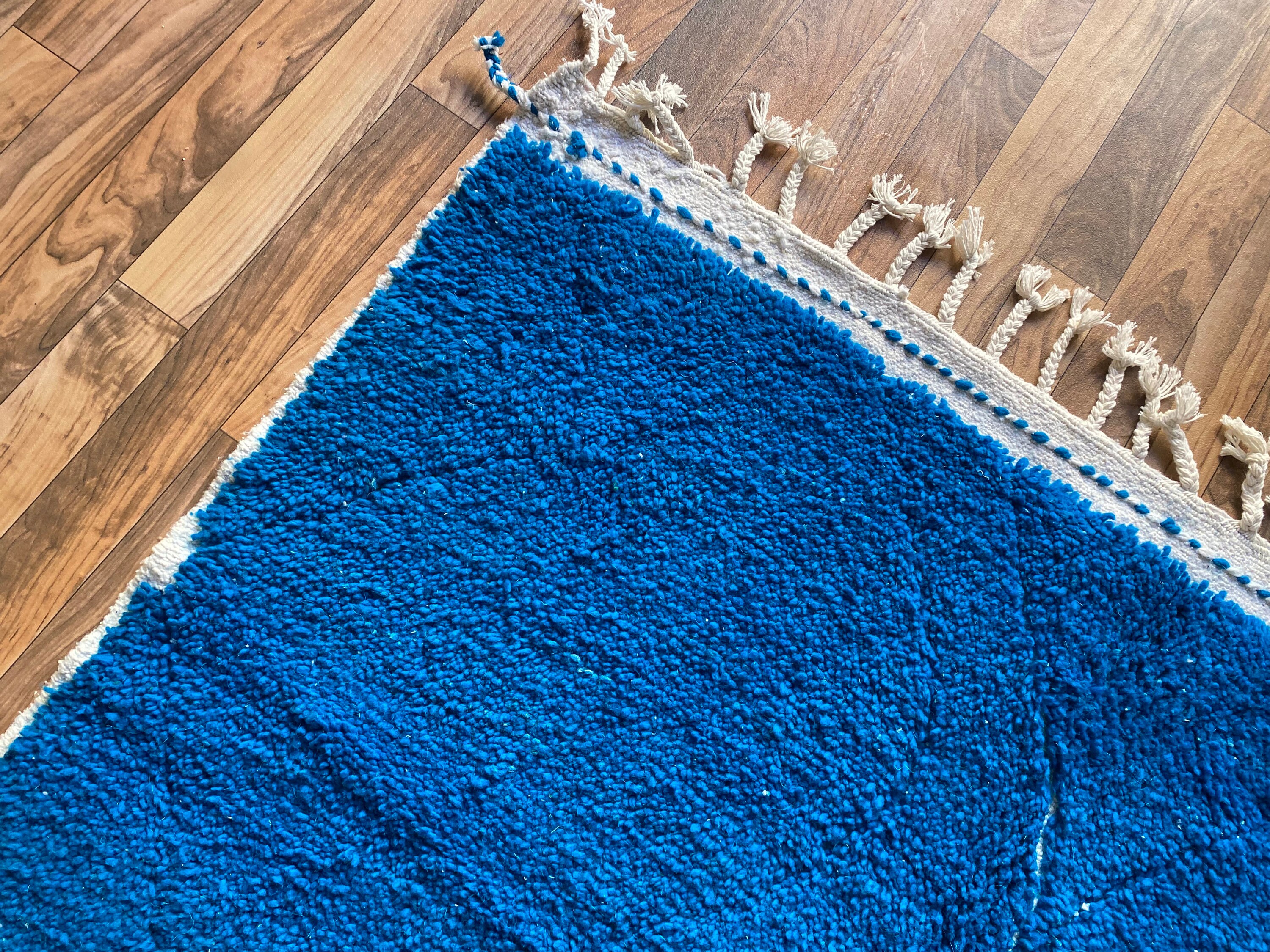 Solid Blue Rugs Moroccan Rug Blue - Berber Rug - Custom Moroccan Rug - Beni Ourain Rug ...