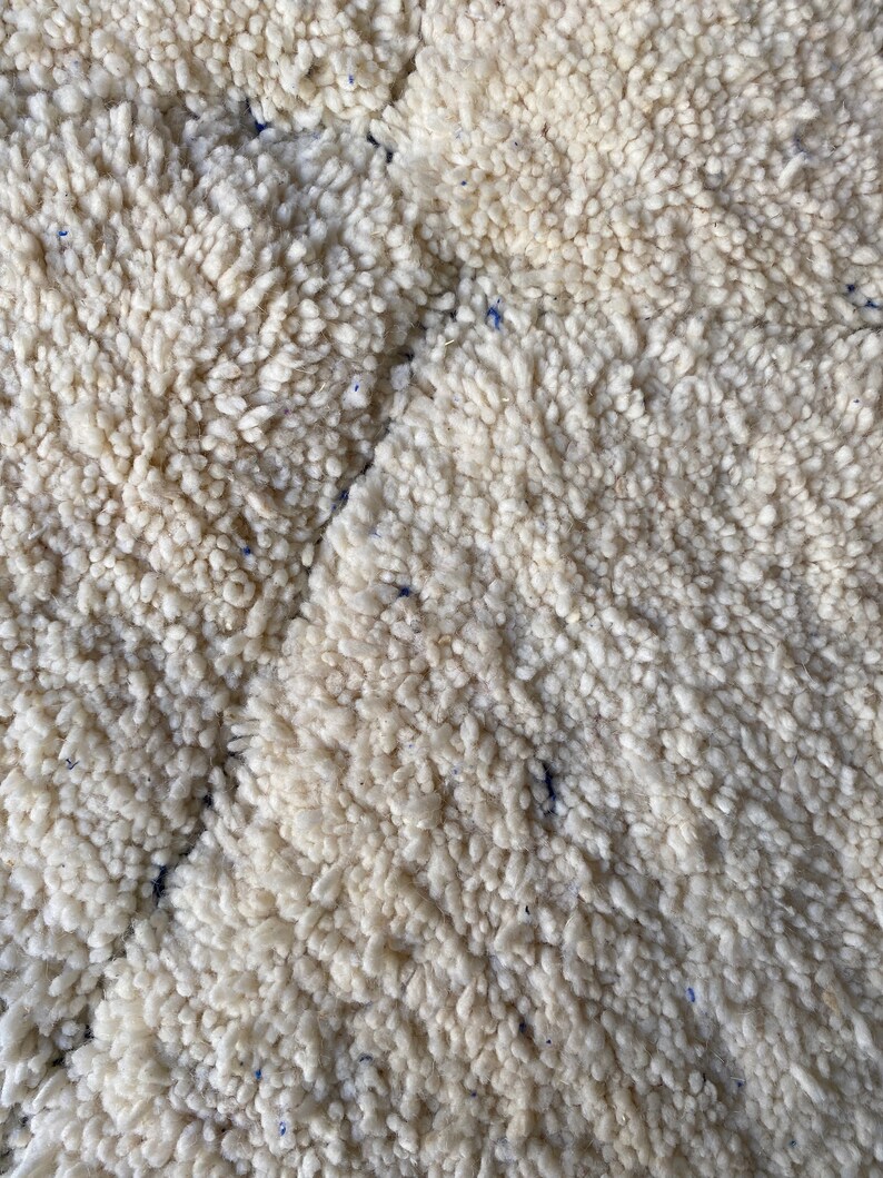 Moroccan Living Room Rug White, Authentic Beni Ourain Rug, Custom