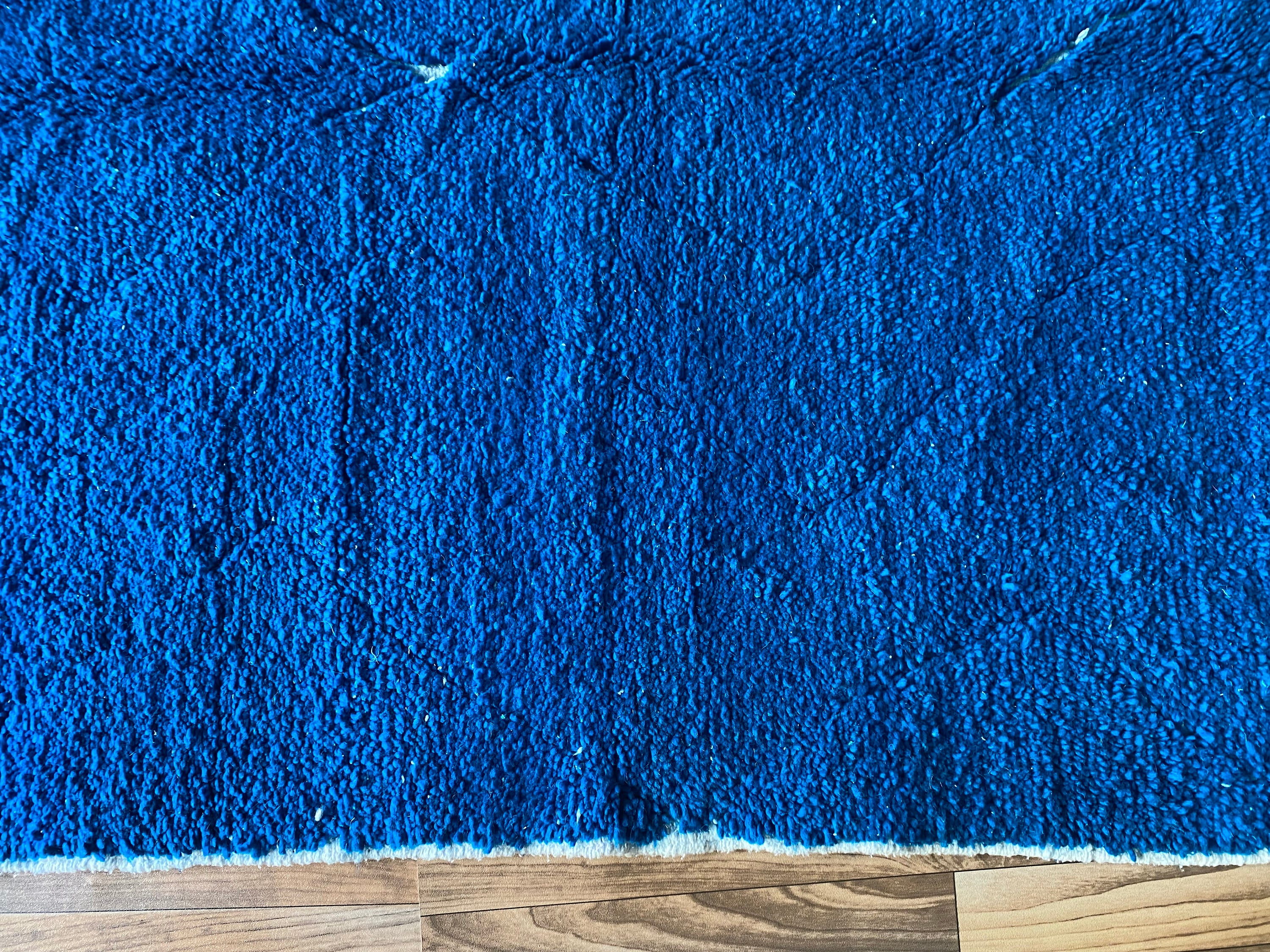 Solid Blue Rugs Moroccan Rug Blue - Berber Rug - Custom Moroccan Rug - Beni Ourain Rug ...
