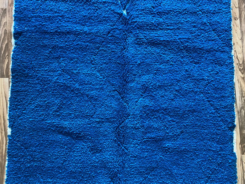 Moroccan Rug Blue - Berber Rug - Custom Moroccan Rug - Beni Ourain Rug ...