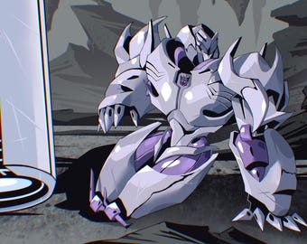 Imprimir / TFP Megatron (desarmado y a merced de Optimus)