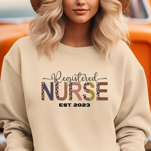 Personalized Nurse Sweatshirt, Registered Nurse Sweatshirt, RN Sweatshirt, Nurse Graduation Sweatshirt, Graduation Nurse, New Nurse Gift