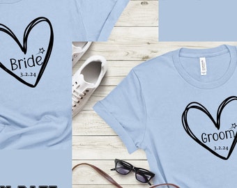 Passendes Paar Shirt, Braut und Bräutigam Shirt, Hochzeit Shirt, Flitterwochen Shirt, Hochzeit Shirt, Just Married Shirts,