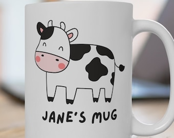 Personalized Cow mug, Custom Name Mug, Name Mug Personalized, Custom Coffee Mug, Personalized Coffee Mug, Personalized Name