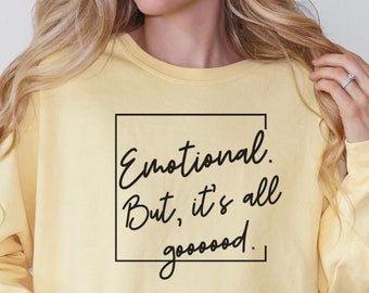 Soy sudadera emocional, suéter de salud mental, camisa de ansiedad, AF ansioso, sudadera de estado de ánimo, regalo para ella, sudadera de gran tamaño