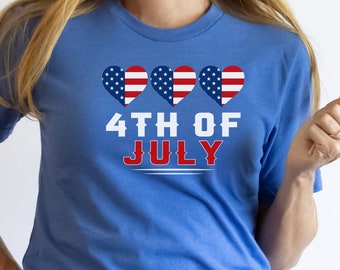 4th of July Shirt, Unisex T-shirt, Independence Day Shirt, Retro America Shirt, American Flag Shirt