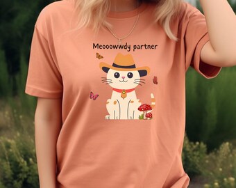 Cowboy Katzen-Shirt, lustiges Western-Katzen-T-Shirt, Vintage Katzen-Shirt, Cowboy-Katzen-Sweatshirt, niedlicher Katzenliebhaber Geschenk, Katzenmutter-Cowgirl-Shirt