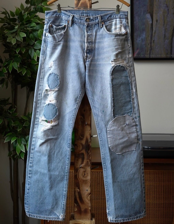 1990s Levi’s 501xx Patchwork Jeans