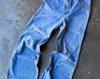 30x32 Vintage 70er Jahre Gap Mega Flare Schlaghose Hochhaus Hippie Jeans mit weitem Bein 100% Baumwolle