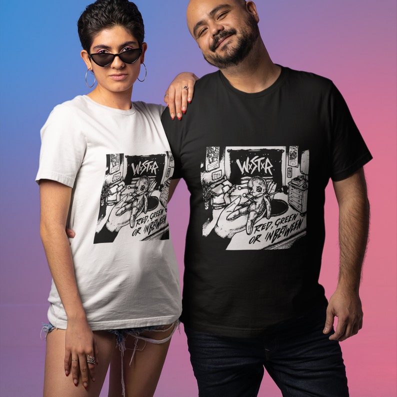 T-shirt Punk-rock Custom Wash - Marque Next Level - Taille S (convient S à L) - Noir - Coton - Unisexe