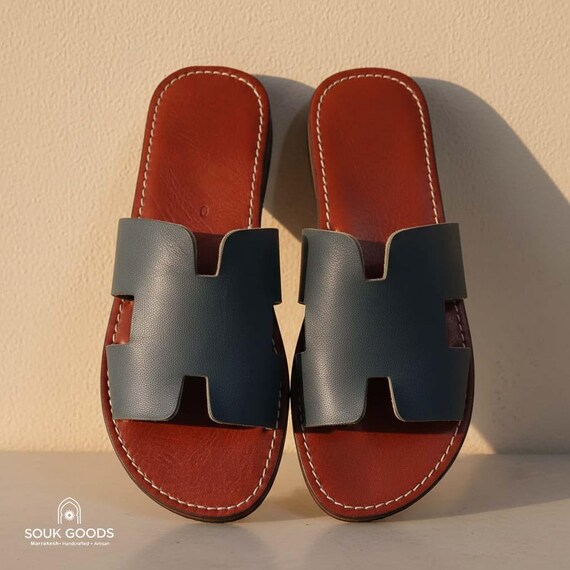 Leather H Cross Sandals – Handmade Moroccan Genuine Leather  display picture 3
