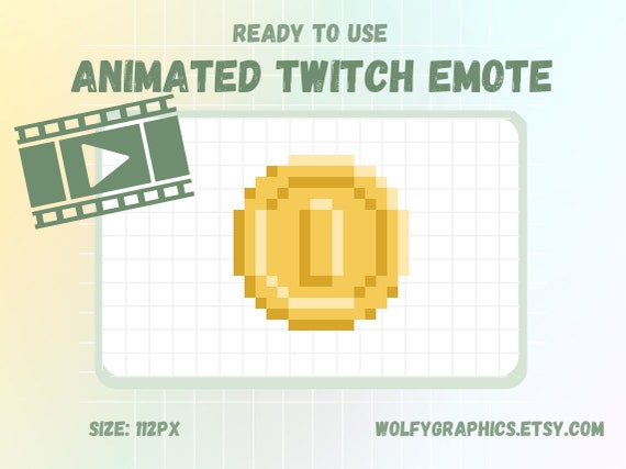 Pixel Coin Emote Twitch Emote Discord Emote Twitch 