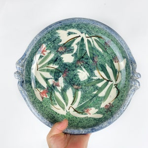 Vintage Studio Pottery Tray, Artist Signed I Pottery Serving Plate I Hand Painted Pottery Tray