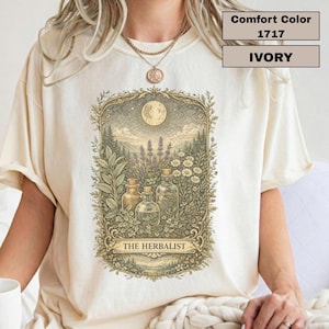 Camisa de boticario, Comfort Colors® 1717 Camiseta gráfica botánica de herbolario en color marfil