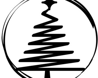 SVG Datei Weihnachtsbaum Anhänger | Deko Weihnachtsbaum | Ornament Weihnachten | Schmuck Weihnachtsbaum | Minimalistisch