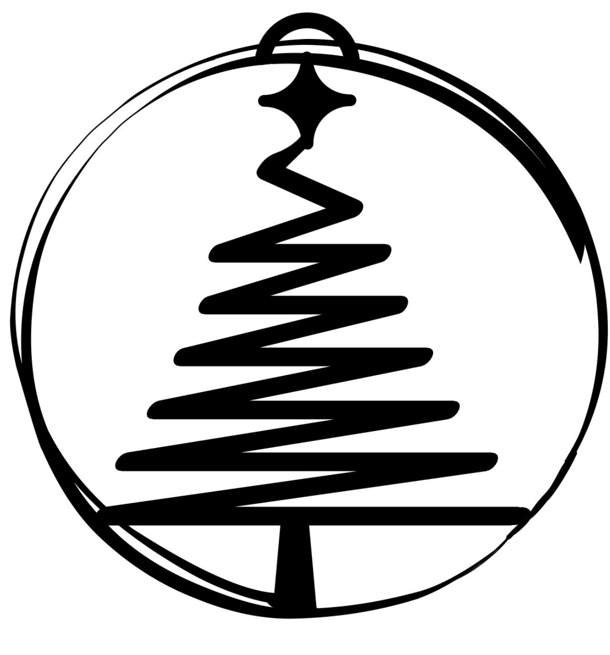 SVG file Christmas tree pendant | Decoration Christmas tree | Ornament Christmas | Jewelry Christmas tree | Minimalist
