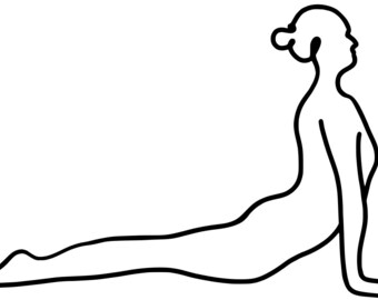 SVG Datei Yoga Figur - Heraufschauender Hund