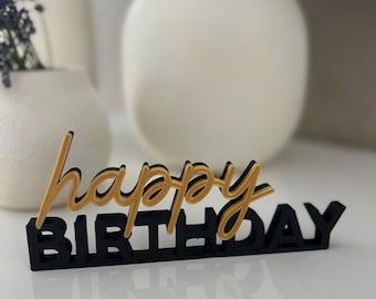 Happy Birthday sign / 3D art birthday