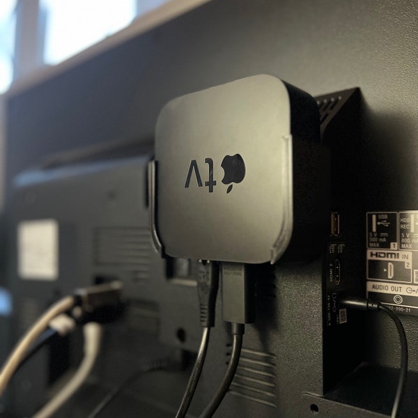 Apple TV 4K 3. Gen (2022) TV Halterung inkl. Schrauben | Montagehalterung | Wandhalterung | Befestigung | Fernseher | Installation