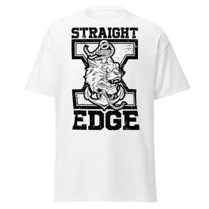 Straight Edge Tiger T-Shirt für Herren HardCore Street Apparel Weiß