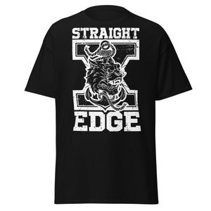 Straight Edge Tiger T-Shirt for Men HardCore Street Apparel Black