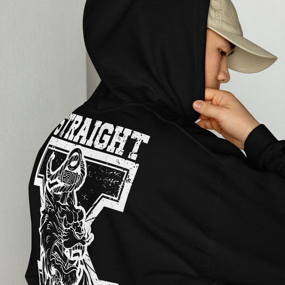 STRAIGHT EDGE パーカー Straight Edge Tiger Hoodie Hardcore Street Apparel Black - Etsy