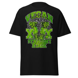 Straight Edge Veganes T-Shirt für Herren HardCore Street Apparel Schwarz
