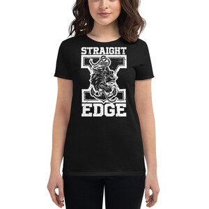Straight Edge Tiger T-Shirt for Women HardCore Street Apparel BlackStraight Edge Tiger from HardCore Street Apparel