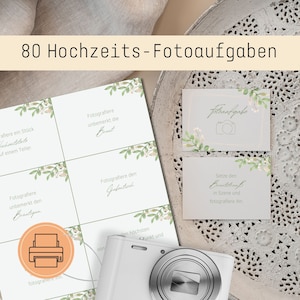 80 Hochzeits-Fotoaufgaben für Gäste | Hochzeitsaktivität | Foto-Challenge | Druckvorlage