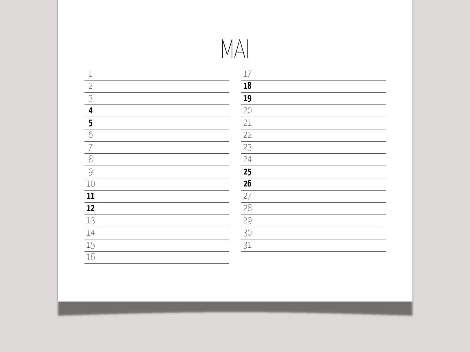 DIY Druckvorlage Kalender 2024 als Fotokalender oder Bastelkalender im ...