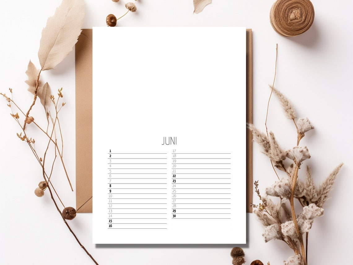 DIY Druckvorlage Kalender 2024 als Fotokalender oder Bastelkalender im ...