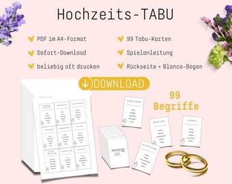 Hochzeit Tabu als PDF zum Ausdrucken