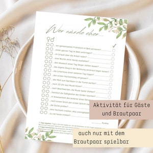 Hochzeitsspiele Wer Wurde Eher