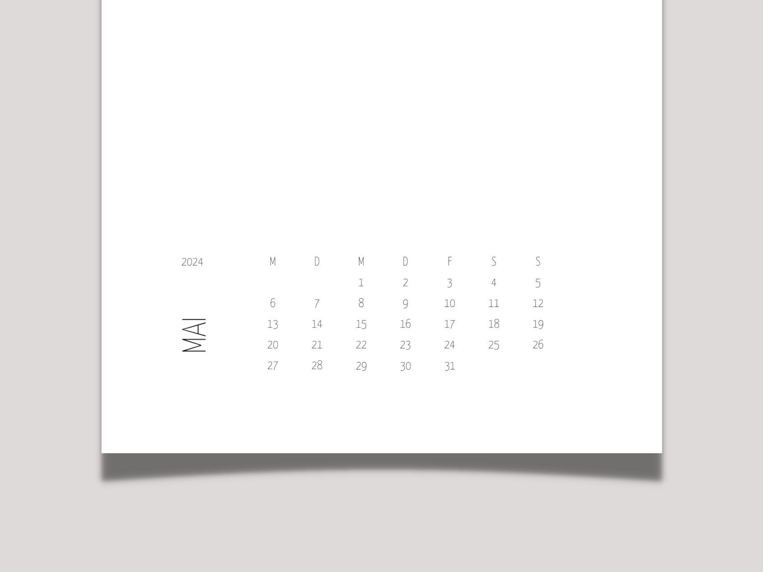 DIY Druckvorlage Kalender 2024 Als Fotokalender Oder Bastelkalender Im 