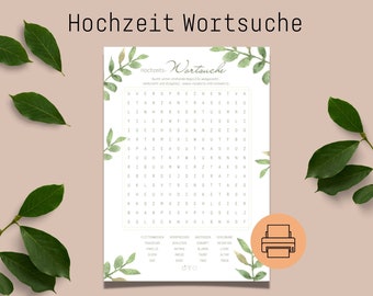 Hochzeit-Rätsel für Gäste als PDF zum Ausdrucken