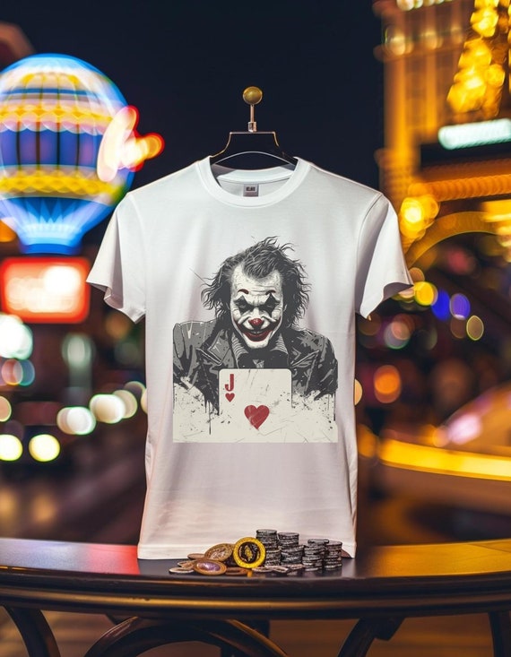 Joker Face T shirt Poker Face Poker Card J Horror Face Joker Lover Joker Character Vintage Joker Unisex Adults Kids Tee Top Etsy Canada