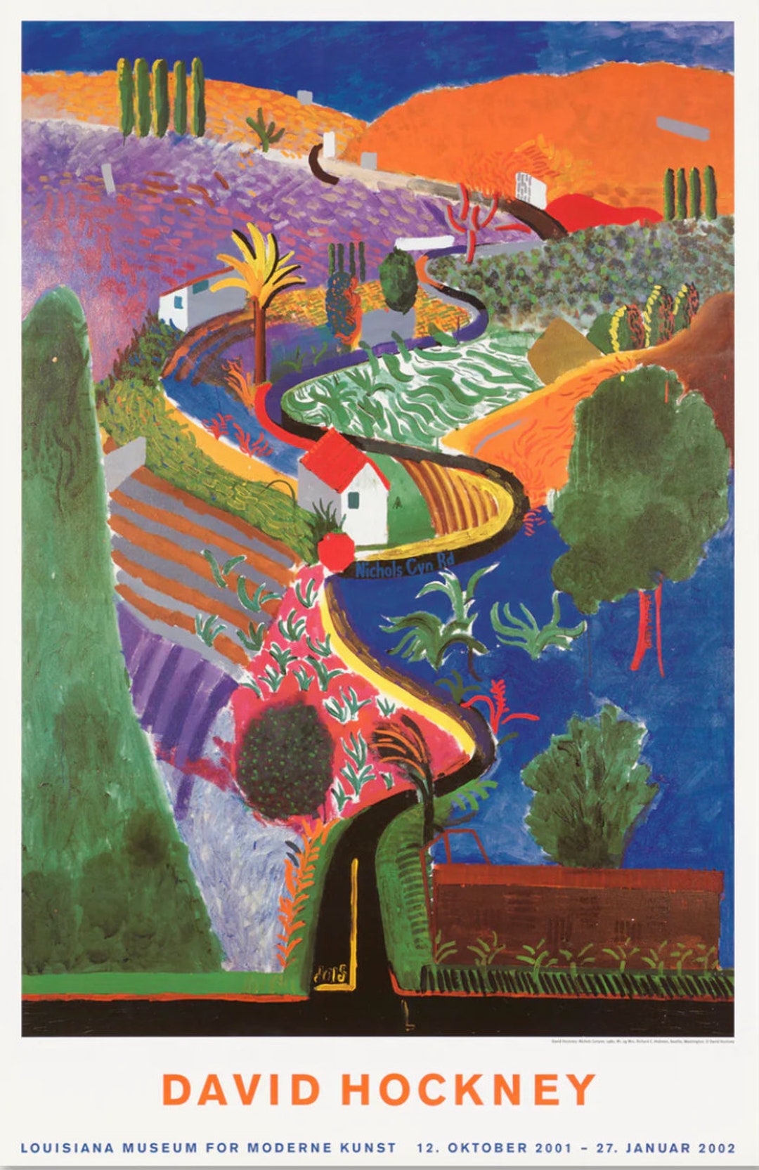 David Hockney, Nichols Canyon - Original Exhibition Poster
