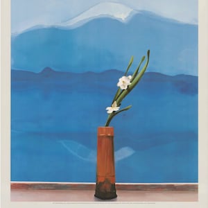 David Hockney, Mt. Fuji and Flowers 1972 - Original Exhibition Museum Poster