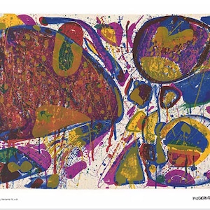 Sam Francis, Bright Jade Gold, Variant IV - Original exhibition museum poster