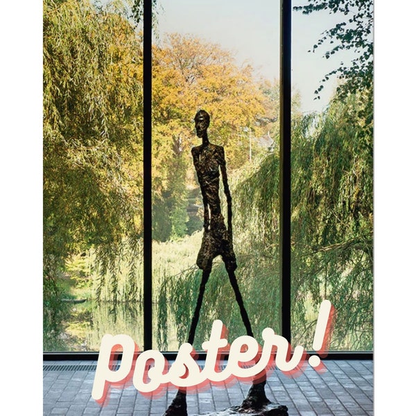 Giacometti, Homme qui marche, 1960 - Affiche originale d'exposition