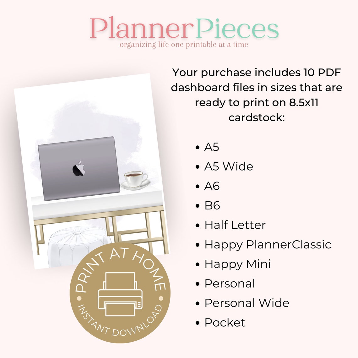 Fashion Girl Planner Dashboard Printable Planner Printable - Etsy