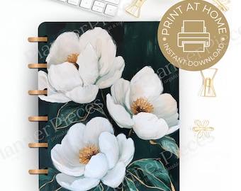 Floral Planner Cover Printable: Happy Planner & Erin Condren (PDF)