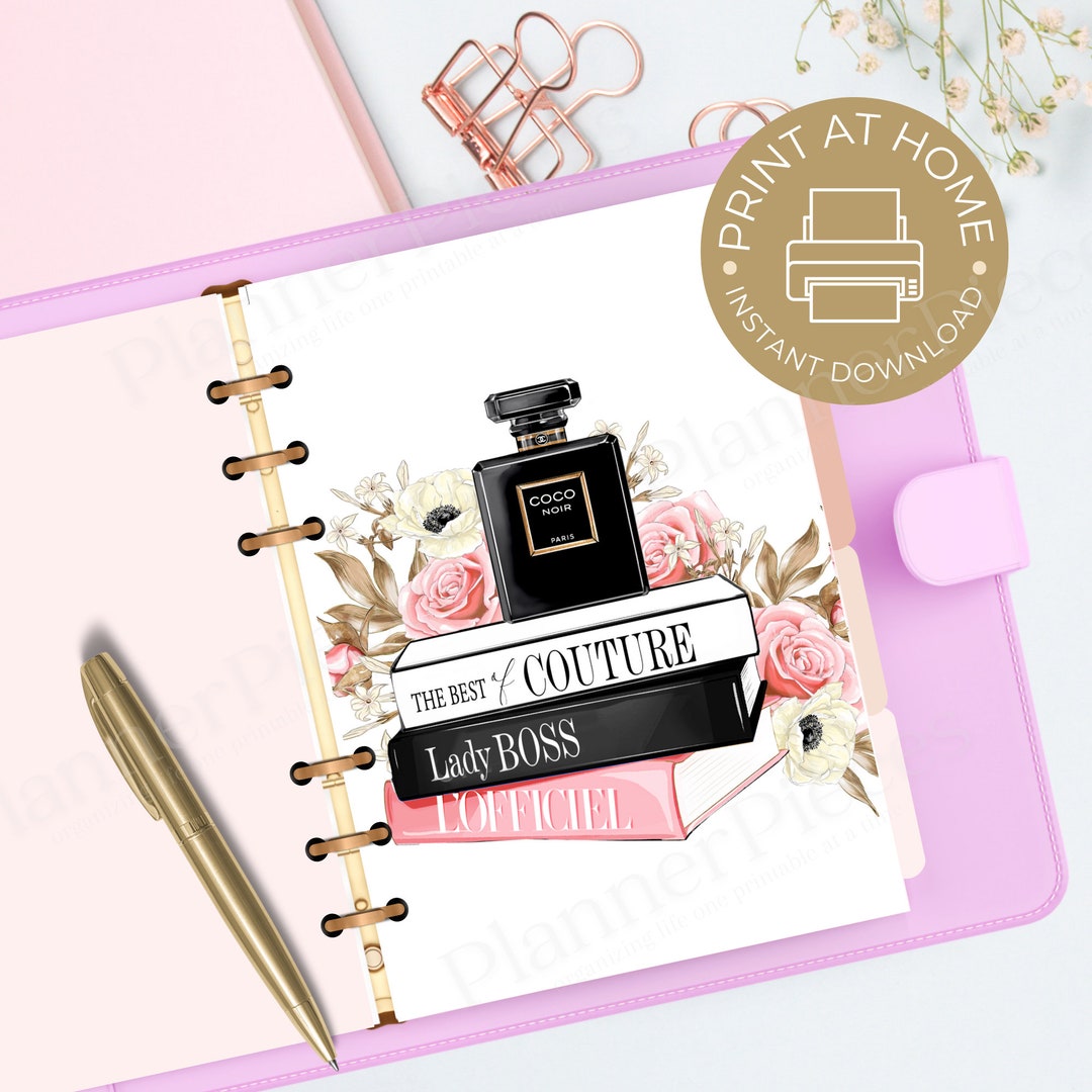 Fashion Girl Planner Dashboard Printable, Planner Printable, Happy