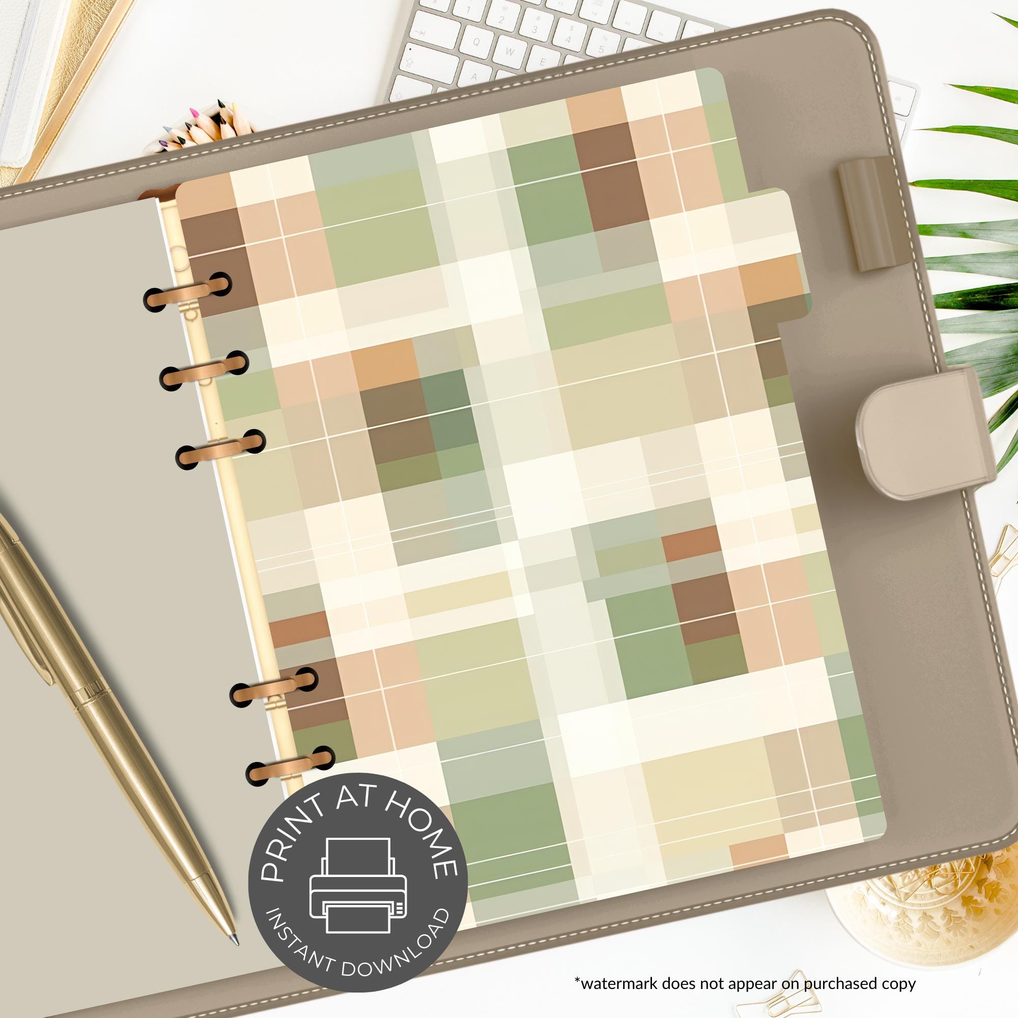 A5 Printable Planner Dividers | Elegant & Stylish Organization | Rose ...