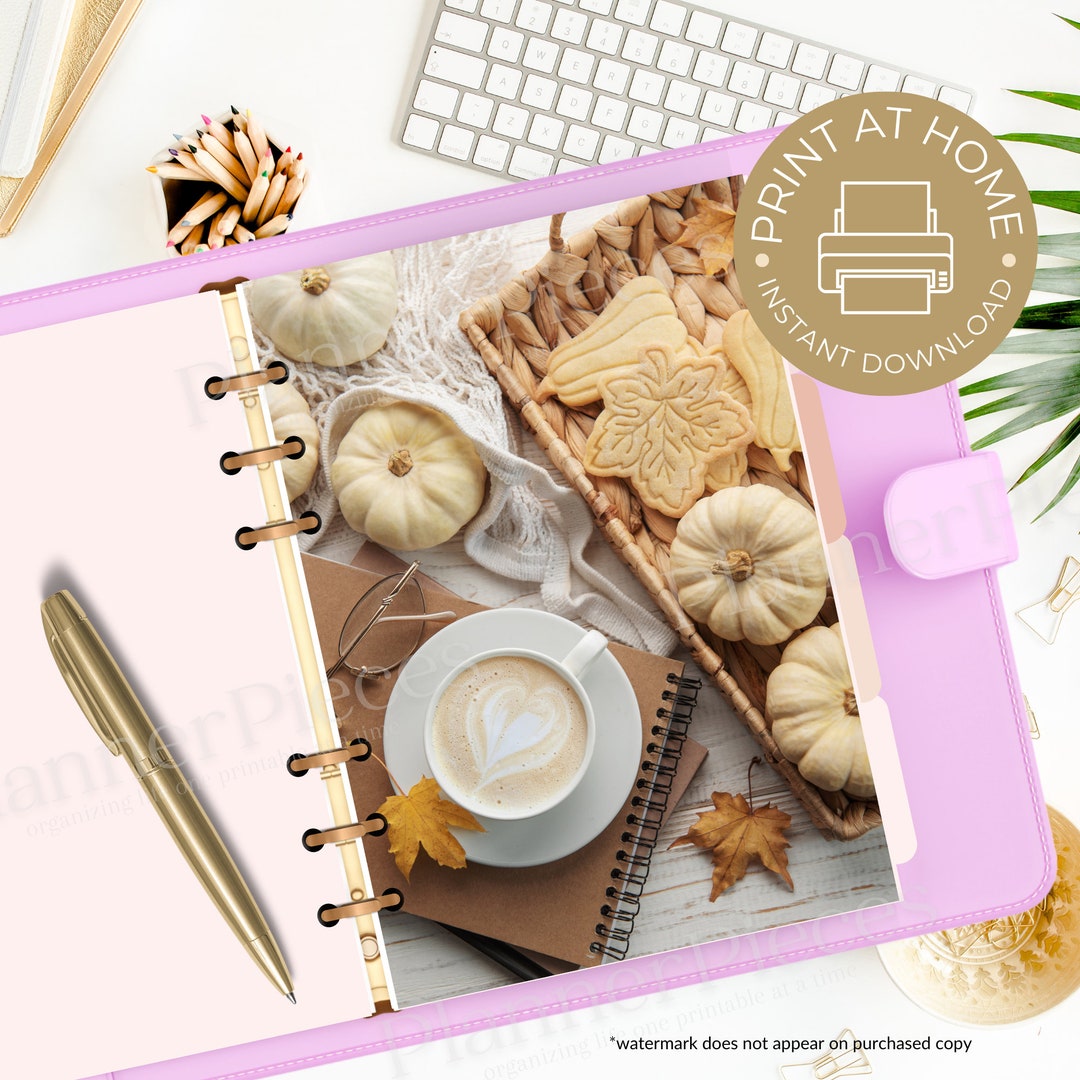 Autumn Cozy Planner Dashboard Printable, Planner Printable, Happy ...