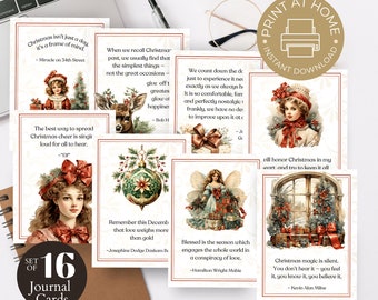 Schede di diario natalizie invernali: planner ispiratore (schema PDF)