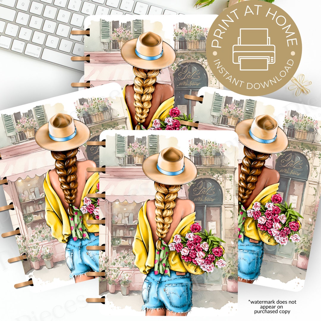 Fashion Girl Planner Cover Printable, Planner Cover for Happy Planner ...