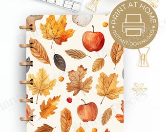 Herbst Blätter Planer Cover: Happy Planner & Erin Condren (Digitaler Download)