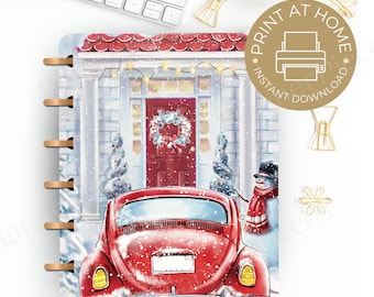 Omslag till bilplanerare för jul och vinter: Happy Planner, Erin Condren (digital nedladdning)